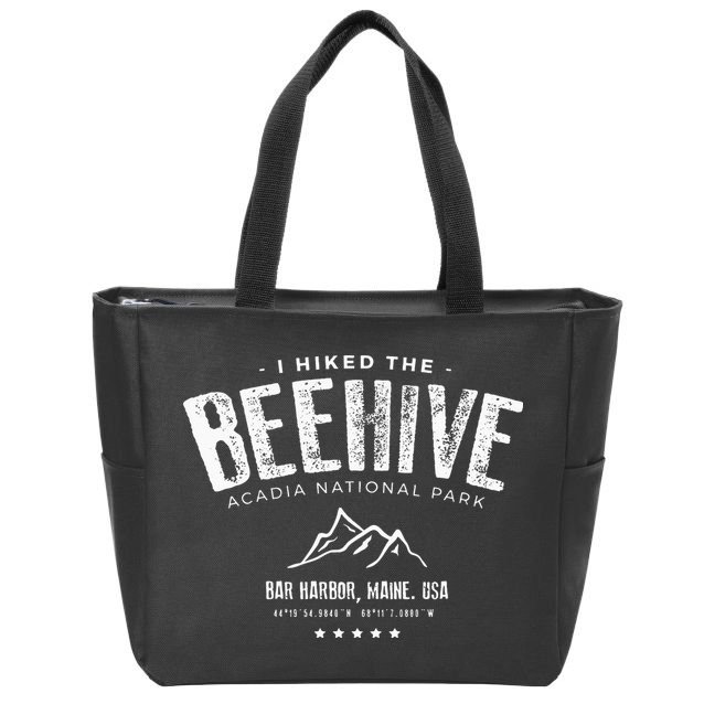 I Hiked The Beehive Trail Acadia National Park Zip Tote Bag