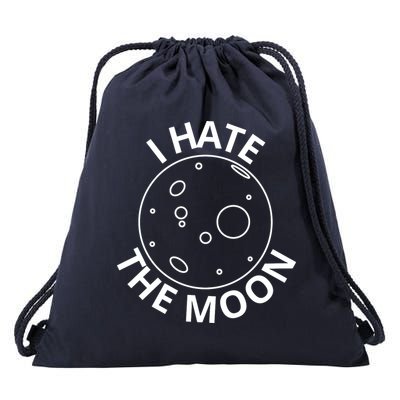 I Hate The Moon Drawstring Bag