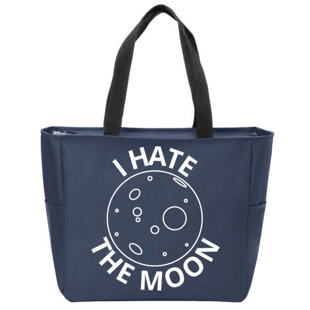 I Hate The Moon Zip Tote Bag