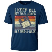 I Keep All My Dad Jokes In A Dad-A-Base Vintage Father Dad Performance Shirt