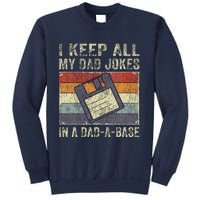 I Keep All My Dad Jokes In A Dad-A-Base Vintage Father Dad Sweatshirt