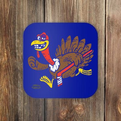 Ice Hockey Turkey Funny Happy Thanksgiving Party Gift Idea Gift Coaster