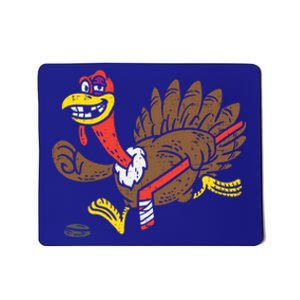 Ice Hockey Turkey Funny Happy Thanksgiving Party Gift Idea Gift Mousepad