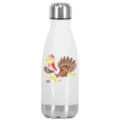 Ice Hockey Turkey Funny Happy Thanksgiving Party Gift Idea Gift Stainless Steel Insulated Water Bottle