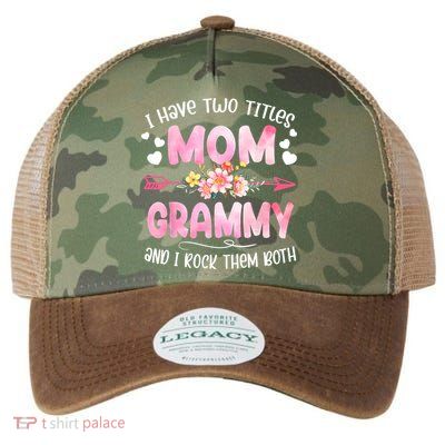I Have Two Titles Mom And Grammy Mothers Day Gifts Legacy Tie Dye Trucker Hat