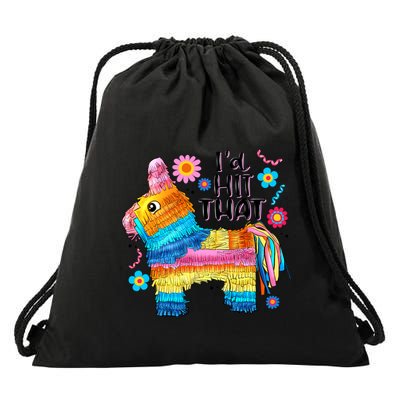 Id Hit That Funny Mexican Llama Pinata Drawstring Bag