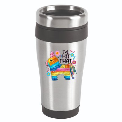 Id Hit That Funny Mexican Llama Pinata 16oz Travel Tumbler