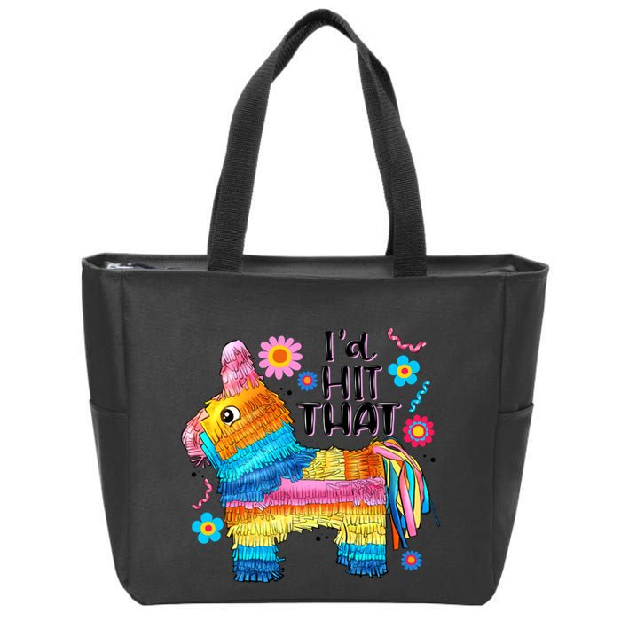 Id Hit That Funny Mexican Llama Pinata Zip Tote Bag