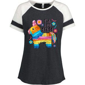 Id Hit That Funny Mexican Llama Pinata Enza Ladies Jersey Colorblock Tee