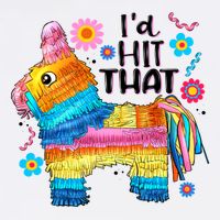 Id Hit That Funny Mexican Llama Pinata Cooling Performance Crew T-Shirt