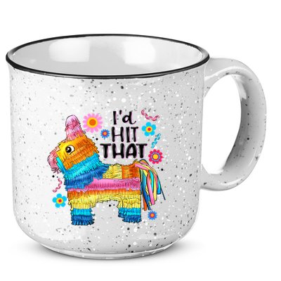 Id Hit That Funny Mexican Llama Pinata 15oz Campfire Ceramic Mug
