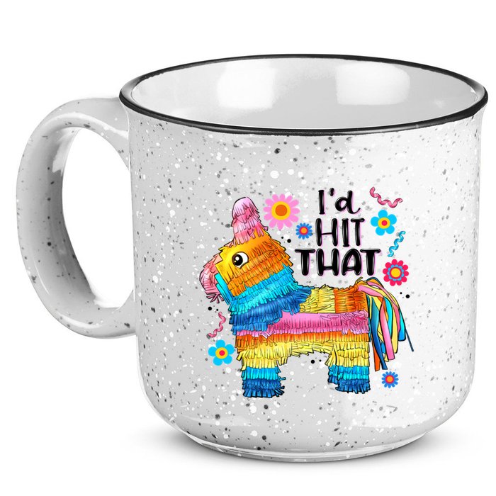Id Hit That Funny Mexican Llama Pinata 15oz Campfire Ceramic Mug