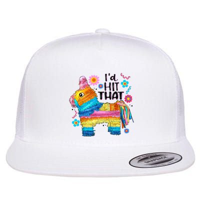 Id Hit That Funny Mexican Llama Pinata Flatbill Hat