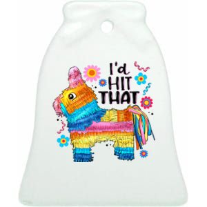 Id Hit That Funny Mexican Llama Pinata Ceramic Bell Ornament