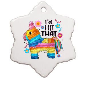 Id Hit That Funny Mexican Llama Pinata Ceramic Star Ornament