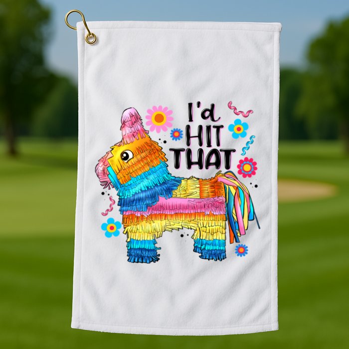 Id Hit That Funny Mexican Llama Pinata Golf Towel