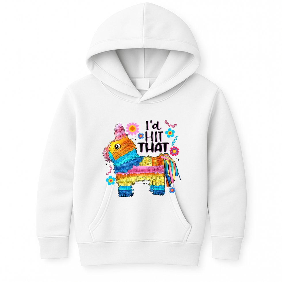 Id Hit That Funny Mexican Llama Pinata Kids Hoodie