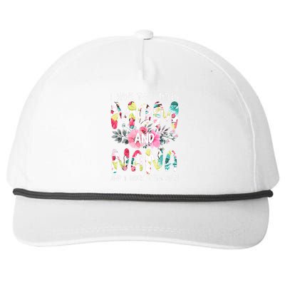 I Have Two Titles Mom And Nana Women Floral Grandma MotherS Day Snapback Five-Panel Rope Hat