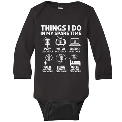 I'd Hit That Funny Disc Golf Vintage Frisbee Disc Sport Baby Long Sleeve Bodysuit