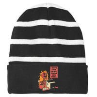 I Hope This Email Finds You Well Funny Skeleton Striped Beanie with Solid Band