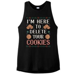 IM Here To Delete Your Cookies Christmas Programmer Ladies PosiCharge Tri-Blend Wicking Tank