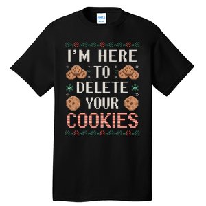 IM Here To Delete Your Cookies Christmas Programmer Tall T-Shirt