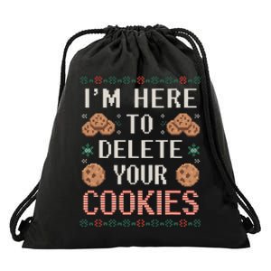 IM Here To Delete Your Cookies Christmas Programmer Drawstring Bag