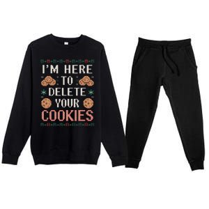 IM Here To Delete Your Cookies Christmas Programmer Premium Crewneck Sweatsuit Set