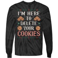 IM Here To Delete Your Cookies Christmas Programmer Tie-Dye Long Sleeve Shirt