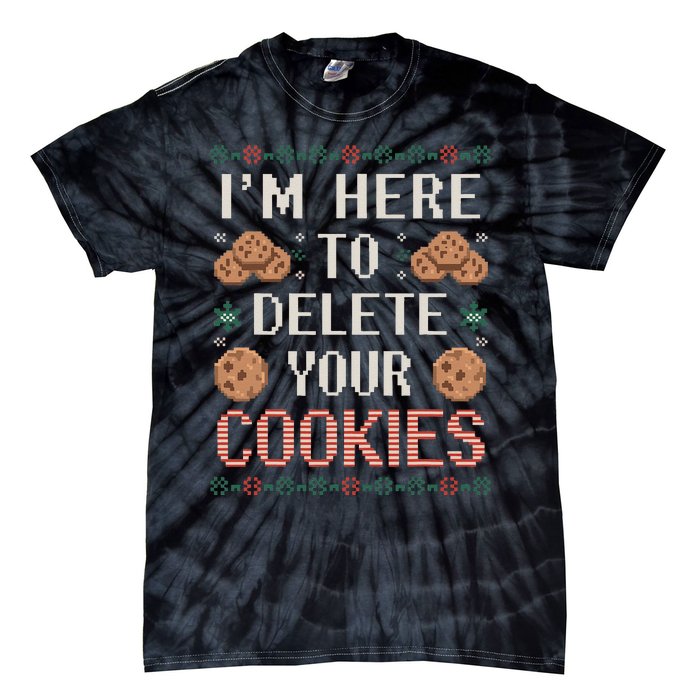 IM Here To Delete Your Cookies Christmas Programmer Tie-Dye T-Shirt