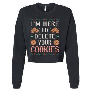 IM Here To Delete Your Cookies Christmas Programmer Cropped Pullover Crew