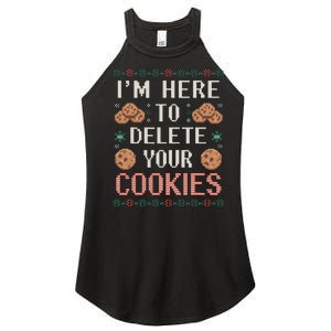 IM Here To Delete Your Cookies Christmas Programmer Women's Perfect Tri Rocker Tank