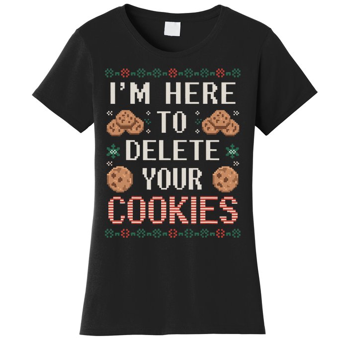 IM Here To Delete Your Cookies Christmas Programmer Women's T-Shirt