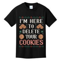IM Here To Delete Your Cookies Christmas Programmer Kids T-Shirt
