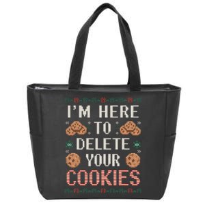 IM Here To Delete Your Cookies Christmas Programmer Zip Tote Bag