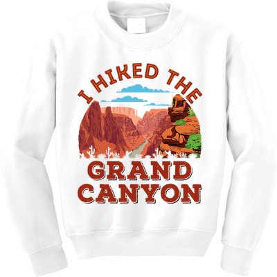 I Hiked The Grand Canyon Souvenir Hiker Hiking  Kids Sweatshirt