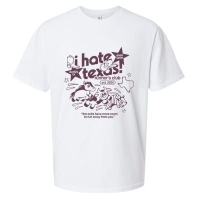 I Hate Texas RunnerS Sueded Cloud Jersey T-Shirt