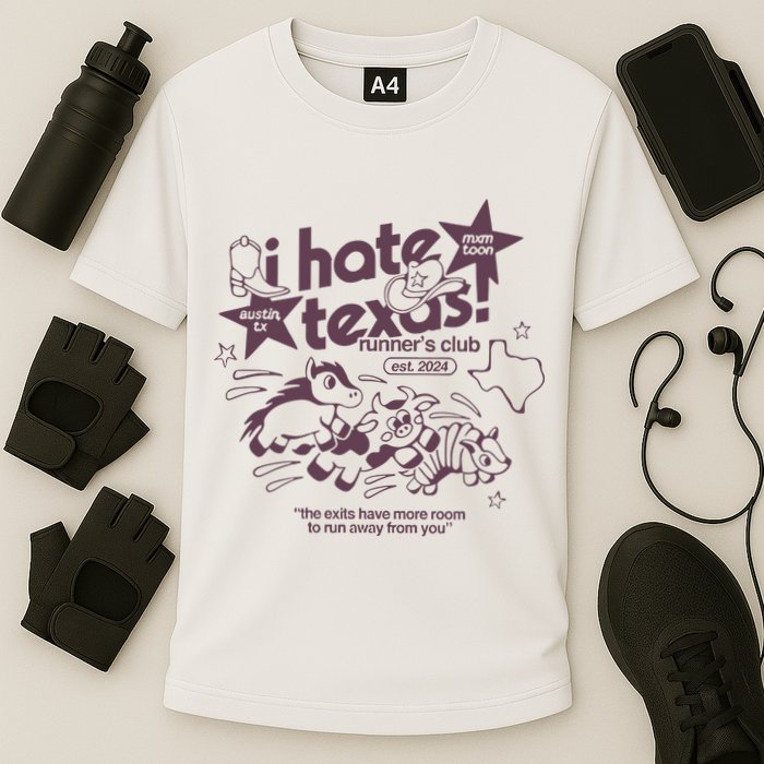 I Hate Texas RunnerS Cooling Performance Crew T-Shirt
