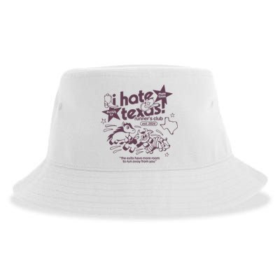 I Hate Texas RunnerS Sustainable Bucket Hat
