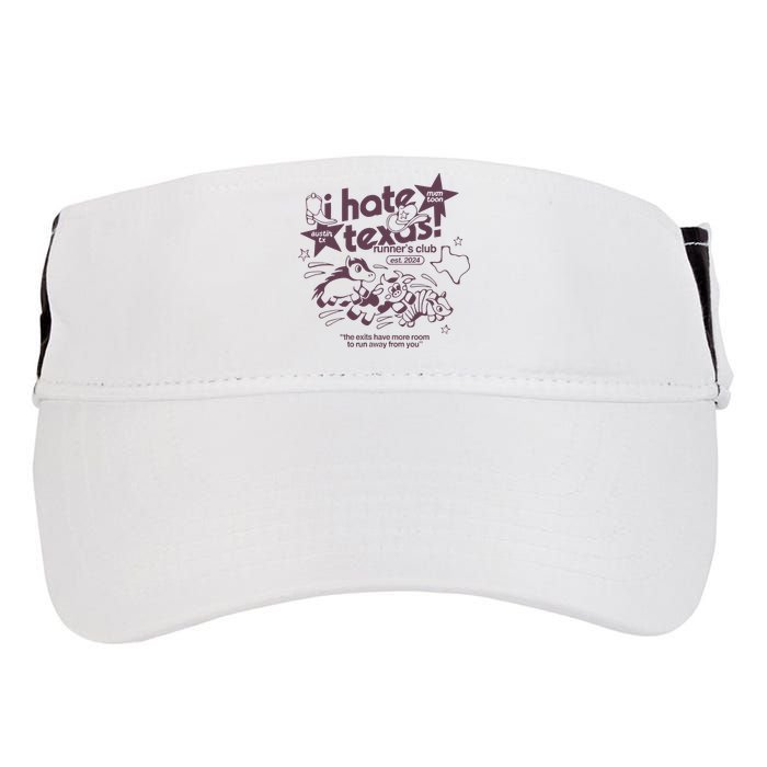 I Hate Texas RunnerS Adult Drive Performance Visor