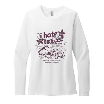 I Hate Texas RunnerS Womens CVC Long Sleeve Shirt