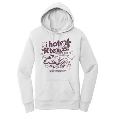 I Hate Texas RunnerS Women's Pullover Hoodie
