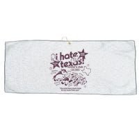 I Hate Texas RunnerS Large Microfiber Waffle Golf Towel