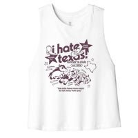 I Hate Texas RunnerS Women's Racerback Cropped Tank