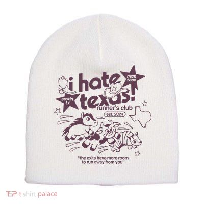 I Hate Texas RunnerS Short Acrylic Beanie