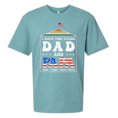 I Have Two Titles Dad And Papa Funny Father's Day Dad Sueded Cloud Jersey T-Shirt