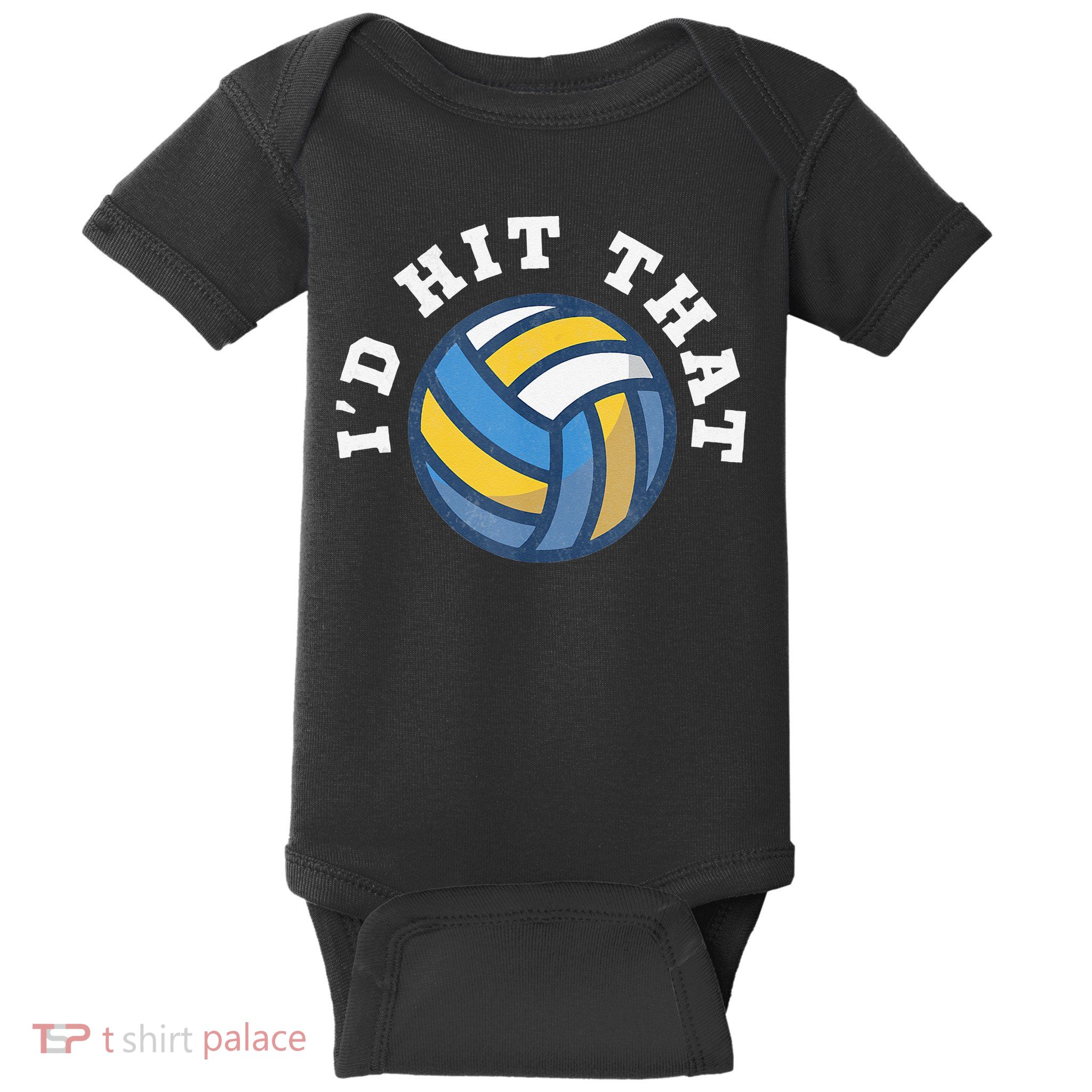 Id Hit That Funny Volleyball Design Baby Bodysuit