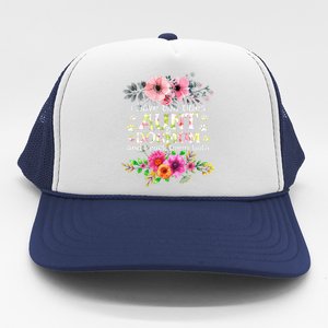 I Have Two Titles Aunt And Dog Mom Flower Funny Dog Lover Trucker Hat