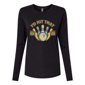 Id Hit That Bowling Womens Cotton Relaxed Long Sleeve T-Shirt