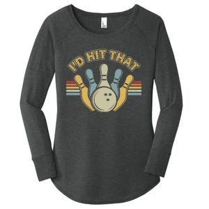 Id Hit That Bowling Women's Perfect Tri Tunic Long Sleeve Shirt